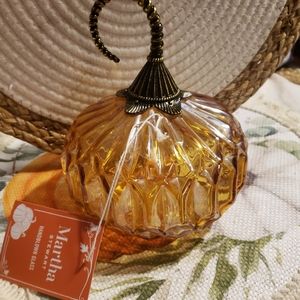 NEW!! Gold Textured Glass Pumpkin!!